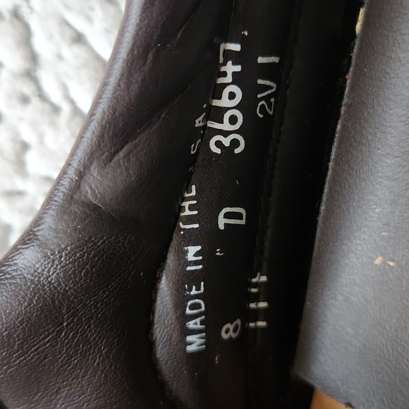 Vintage ELM Geuinue Leather Lace Up Platform Sneaker Shoes Made In The USA - Picture 9 of 12